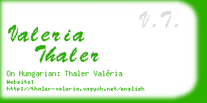 valeria thaler business card